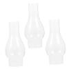 SOESFOUFU 3pcs Oil Lamp Chimney Replacement Glass Chimney for Vintage Lamps Windproof Shade view 1