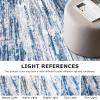 SIILOOM 2x8 Modern Abstract Runner Rug for Hallways, Navy Blue Gray Neutral Multi Super Soft Hallway Decor Kitchen Rugs with Non-Slip, Non-Shedding Washable Rug for Entryway Bedroom Indoor view 4
