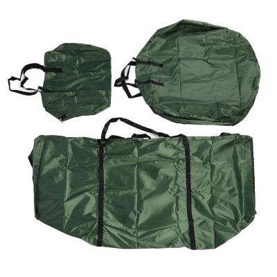 BTSEURY 7.5FT Artificial Xmas Tree Storage Bag, 3Pcs Artificial Tree Storage Bag Set, Large Capacity Water Proof Oxford Cloth Xmas Tree Storage Bags (Green)