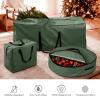 BTSEURY 7.5FT Artificial Xmas Tree Storage Bag, 3Pcs Artificial Tree Storage Bag Set, Large Capacity Water Proof Oxford Cloth Xmas Tree Storage Bags (Green) view 3
