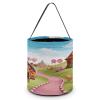 NHYDSPQ Halloween Candy Buckets Tote Bags,Candy Land Print Halloween Party Bags,Halloween Basket,trick Or Treat Grocery Goody Bags view 1