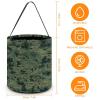 NHYDSPQ Halloween Candy Buckets Tote Bags,Green Army Camouflage Print Halloween Party Bags,Halloween Basket,trick Or Treat Grocery Goody Bags view 2