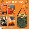 NHYDSPQ Halloween Candy Buckets Tote Bags,Green Army Camouflage Print Halloween Party Bags,Halloween Basket,trick Or Treat Grocery Goody Bags view 3