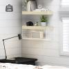 QEEIG Bathroom Shelves Over Toilet Wall Mounted (Natural, Set of 2, 15.7") view 4