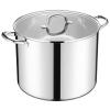 20 Qt Large Stock Pot, E-far Stainless Steel Stockpot with Lid for Boiling Cooking Soup Stew Canning, Heavy Duty Tri-Ply Bottom Works w/Induction, Commercial Grade & Dishwasher Safe view 1