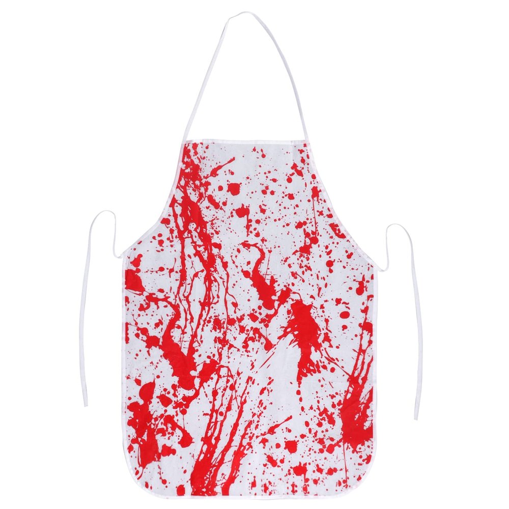 Beisto Halloween Bloody Apron Cosplay Party Costume Butcher Creepy Horror Props Halloween Decoration Chef Apron Accessories for Adults