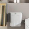 Pssopp Hanging Small Waste Bin, Space Saving Kitchen Compost Bin with Lid Cupboard Bin for Kitchen Bedroom Bathroom Office view 3