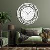 SIGNLEADER Metal Wall Clock Silent Battery Operated, Sunburst Shape Wall Clock Hangings Home Decoration for Living Room, Bedroom, Kitchen, Bathroom - 30" White view 1