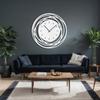 SIGNLEADER Metal Wall Clock Silent Battery Operated, Sunburst Shape Wall Clock Hangings Home Decoration for Living Room, Bedroom, Kitchen, Bathroom - 30" White view 2