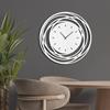 SIGNLEADER Metal Wall Clock Silent Battery Operated, Sunburst Shape Wall Clock Hangings Home Decoration for Living Room, Bedroom, Kitchen, Bathroom - 30" White view 3