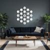 SIGNLEADER Metal Wall Clock Silent Battery Operated, 11 Pointed Star Wall Sculpture Clock Hangings Home Decoration for Living Room, Bedroom, Kitchen, Bathroom - 24" White view 2