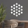 SIGNLEADER Metal Wall Clock Silent Battery Operated, 11 Pointed Star Wall Sculpture Clock Hangings Home Decoration for Living Room, Bedroom, Kitchen, Bathroom - 24" White view 3