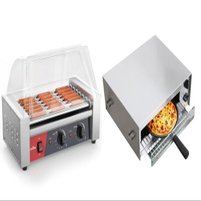 Hot Dog 7 Roller and Countertop Electric Frozen Pizza Oven