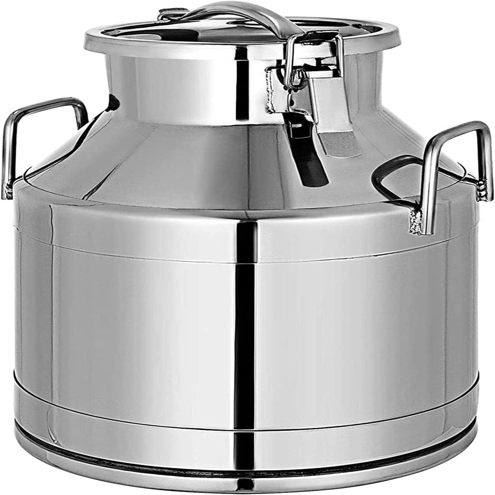 Dntum Milk Can, Stainless Steel Milk Bucket Wine Pail Bucket Tote Jug with Sealed Lid for Storage Transport,42L