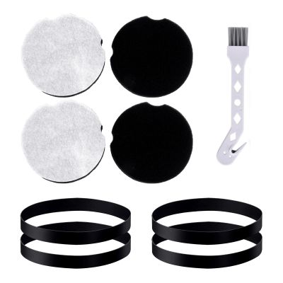 9 Pack 1604896 Replacement Filter and 1604895 Replacement Belts for PowerForce Compact for 2690, 1520, 2112 Bissel Turbo Bagless 2690 Cleanview 3508 3437 Vacuum Cleaner Parts #1604896/160-4896,1 brush