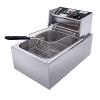 Dntum Electric Deep Fryer 10L Tank Deep Fat Fryer Commercial Stainless Steel Chip Fryer Temperature Control Removable Oil Basket for Restaurant,Fast Food Restaurant 2500W view 1