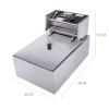 Dntum Electric Deep Fryer 10L Tank Deep Fat Fryer Commercial Stainless Steel Chip Fryer Temperature Control Removable Oil Basket for Restaurant,Fast Food Restaurant 2500W view 3