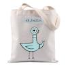 TIIMG Oh Hello Pigeon Gift Teacher Appreciation Gift Book Reader Elephant Pigeon Bookworm Piggie Lover Tote Bag (Oh Hello) view 1