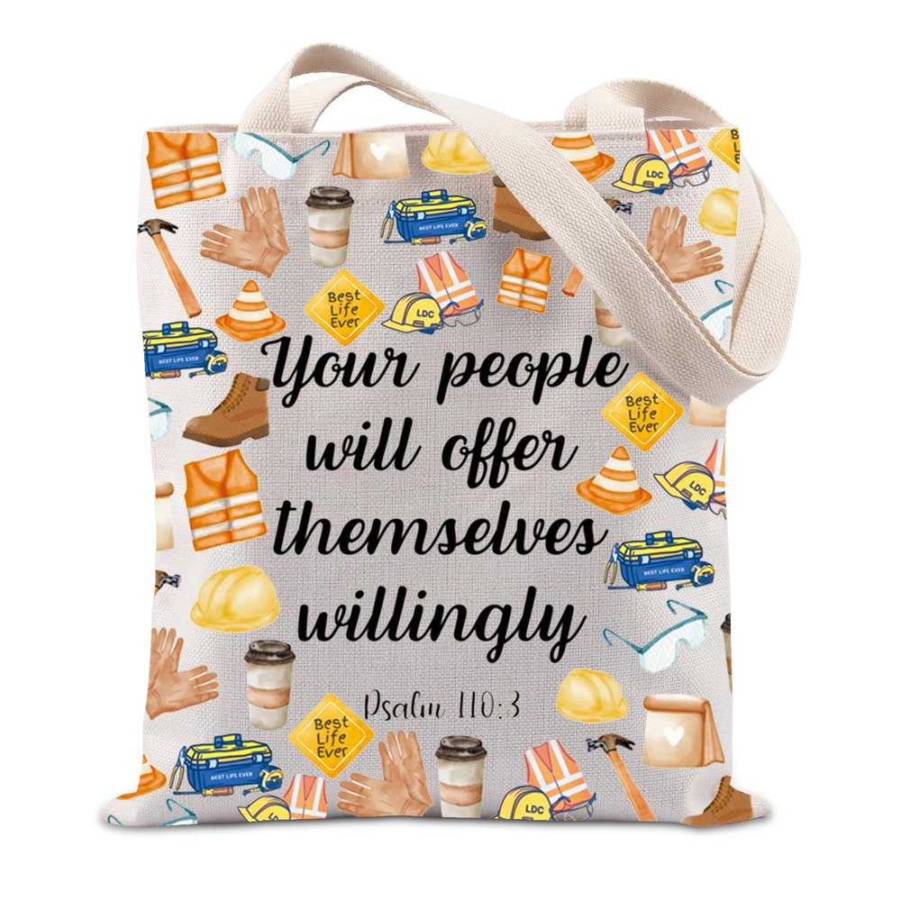 TIIMG Offer Themselves Willingly Gift Religion Jesus Gift JW Pioneer Gift Jehovah's Witnesses Gift Tote Bag (offer willingly)
