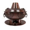 Chinese Charcoal Copper Hot Pot, Thickened Copper Chafing Dish, Mongolian Hot Pot Kitchen Utensils, Suitable for Family Dinner, Family Dinner,30cm view 1