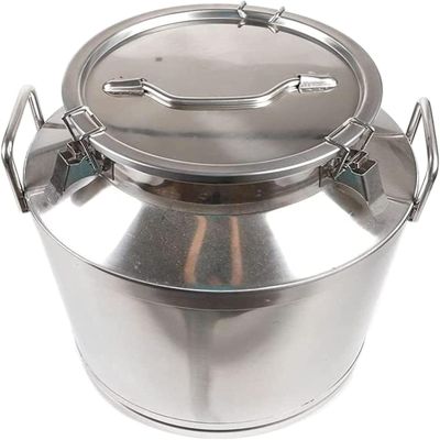 Dntum 12-60L Milk Can 304 Stainless Steel Milk Transport Can Milk Bucket Wine Pail Barrel Tea Canister Tote Jug with Sealed Lid Heavy Duty Liquid Storage Container,50L(13.16 Gallon)
