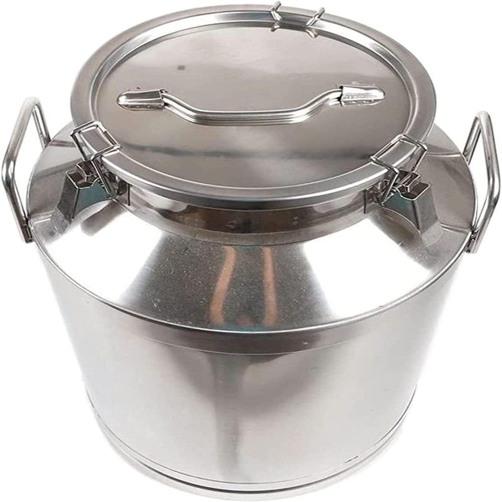 Dntum 12-60L Milk Can 304 Stainless Steel Milk Transport Can Milk Bucket Wine Pail Barrel Tea Canister Tote Jug with Sealed Lid Heavy Duty Liquid Storage Container,50L(13.16 Gallon)