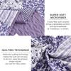 Mybedsoul Purple Quilt Set Twin Size, 2 Pieces Plaid Floral Bedspread Set Patchwork Reversible Bedding Set Microfiber Lightweight Bedspread Coverlet Set for All Season 68"x86" view 3