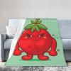 Angry Tomatoes Throw Blanket for Couch 40"x30" Cozy Soft Sofa Chair Bed Throw Blankets Flannel Blanket view 2