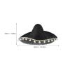 Cabilock Trendy 40cm Straw Sombrero Hat with Pom Pom Hawaiian Beach Hat for Women Men Celebration view 2