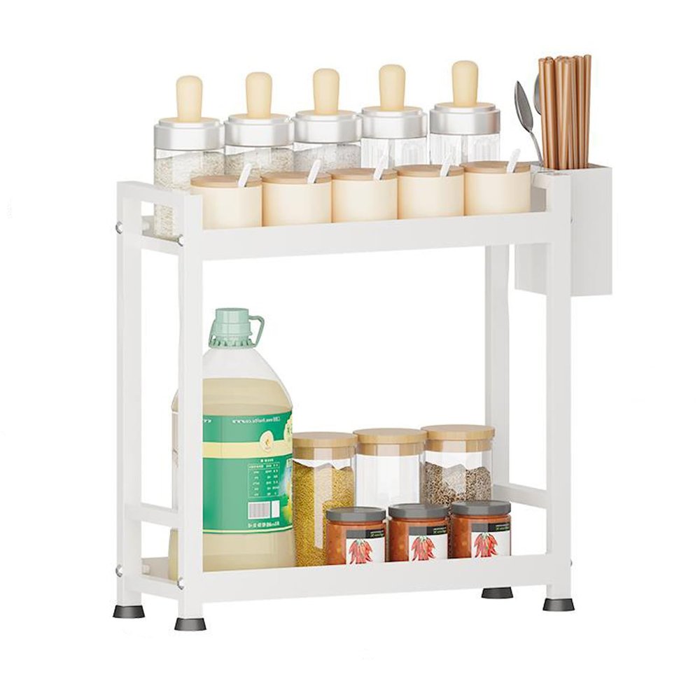 HTBNFYY Standing Seasoning Rack for Countertop Kitchen Dining Rooms for Countertop, Home and Office,2 Tier,40cm