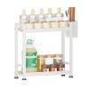 HTBNFYY Standing Seasoning Rack for Countertop Kitchen Dining Rooms for Countertop, Home and Office,2 Tier,40cm view 1