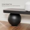 homary 47.2" Modern Entryway Bench, Black Wooden Boucle Upholstered Bench with Abstract Metal Legs, Lambswool Cushioned Seating for Entryway, Bedroom or Living Room view 3