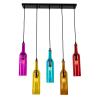 JOMCYDM 5-Light Wine Bottle Chandelier,Pendant Light,Ceiling Light,Wine Bottle Lamp for Living Room,Bar,Hotel view 4