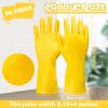 Gandeer 36 Pairs Yellow Rubber Reusable Gloves Long Household Dishwashing Gloves Kitchen Cleaning for Dishes Clean Gardening (XL) view 2