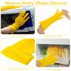 Gandeer 36 Pairs Yellow Rubber Reusable Gloves Long Household Dishwashing Gloves Kitchen Cleaning for Dishes Clean Gardening (XL) view 3