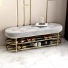 JTYMZYY Shoe Bench with Multiple Storage Spaces Upholstered Tufted Bench Shoe Stool Luxurious Shoe Rack Organizer with Velvet Seat Bed End Bench for Entryway,Hallway,Living Room view 1
