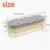 JTYMZYY Shoe Bench with Multiple Storage Spaces Upholstered Tufted Bench Shoe Stool Luxurious Shoe Rack Organizer with Velvet Seat Bed End Bench for Entryway,Hallway,Living Room view 3