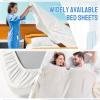 SmoothNovelty 16 Pcs Hospital Bed Sheets Set, Soft Knitted Standard Sheets Quality, Include Fitted Sheet, Quilt Cover, Pillow Case and Blanket (White) view 3