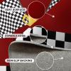 2x3 Racing Black White Checkered Flag Trophy Area Rug, Race Extreme Themed Red Rug, Non-Slip Foldable Hardwearing Washable Mat for Living Room Bedroom Entryway Hallway Gaming Room view 4