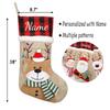 Personalized Christmas Stocking with Name, Custom Christmas Stockings, Customized Xmas Decor Gifts for Family Kids, Christmas Holiday Party Decoration - 3D Santa Stocking,Delightful Christmas stocking view 4