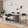 COCO DESIGN Black White Dining Chairs Set of 6, Modern Comfy Boucle Dining Room Chairs with Curved Backrest, Sherpa Upholstered Kitchen Dining Chair with Black Metal Legs view 1