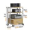 YHWKGZ Audio Rack, Stereo Cabinet with Mobile Pulleys, Open Access and Easy Access, Adjustable Layer Media Stand, for Home/Office/Audio Video/DJ/Theater(White) view 2