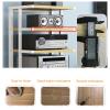 YHWKGZ Audio Rack, Stereo Cabinet with Mobile Pulleys, Open Access and Easy Access, Adjustable Layer Media Stand, for Home/Office/Audio Video/DJ/Theater(White) view 3