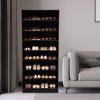 iSamLam 8 Tiers Open Shoe Rack, 32 Pairs Wood Shoe Cabinet Holds, Freestanding Large Shoe Organizer for Closet Hallway Entryway Shoe Storage, 31.5 x 11.81 x 70.35 Inches (Black) view 2