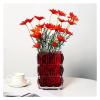 CKKNILV Flower Vase Nordic Style Crystal vase Book Shape Home Room Glass Wave Shape hydroponic Culture Flower Decoration Crystal Craft Ornaments Vase view 1