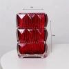 CKKNILV Flower Vase Nordic Style Crystal vase Book Shape Home Room Glass Wave Shape hydroponic Culture Flower Decoration Crystal Craft Ornaments Vase view 2