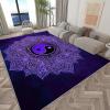 6x8 ft Area Rugs Mandala Print Purple Machine Washable Rug Soft Carpet Low Pile Non Slip Large Rugs for Living Room Bedroom Nursery Office Dining Room Home Deco view 2