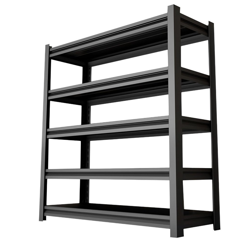EQWZUPD Garage Shelving, Garage Storage Shelves, Metal Shelving, Single Layer Can Bear 200kg, Adjustable Layer Height, Heavy Duty Shelving for Home, Garage, Supermarket, Warehouse, Kitchen
