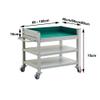 zklaseot Antistatic Movable Workbench, Multi-Layer with Wheels for Workstation Workshop Test Bench Material Handling Trolley(3rd Floor,60X40x75cm) view 2