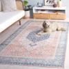 Safavieh Washable Rug Arizona Collection - 4' x 6', Rust & Aqua, Slip Resistant & Easy to Clean, Ideal for Foyer, Kitchen, Nursery, Office, Bedroom (ARZ214P) view 3